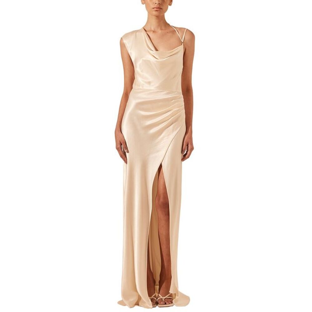 Shona Joy Womens  La Lune Draped Maxi Dress